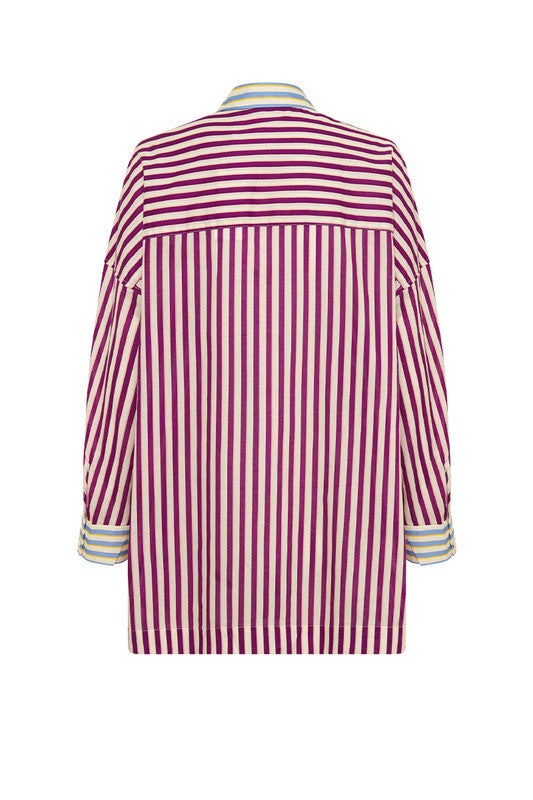 Oversized Shirt | Grape Stripe