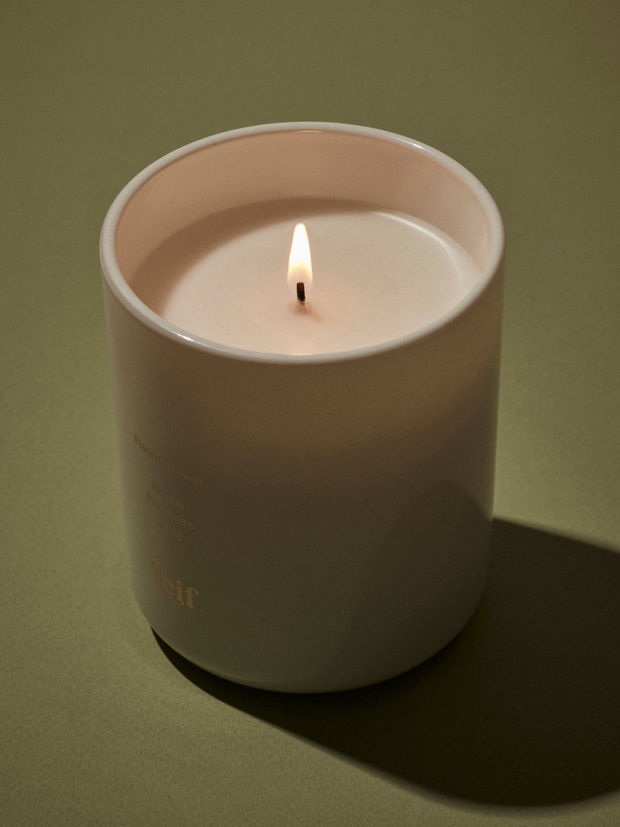 Flannel Flower Candle