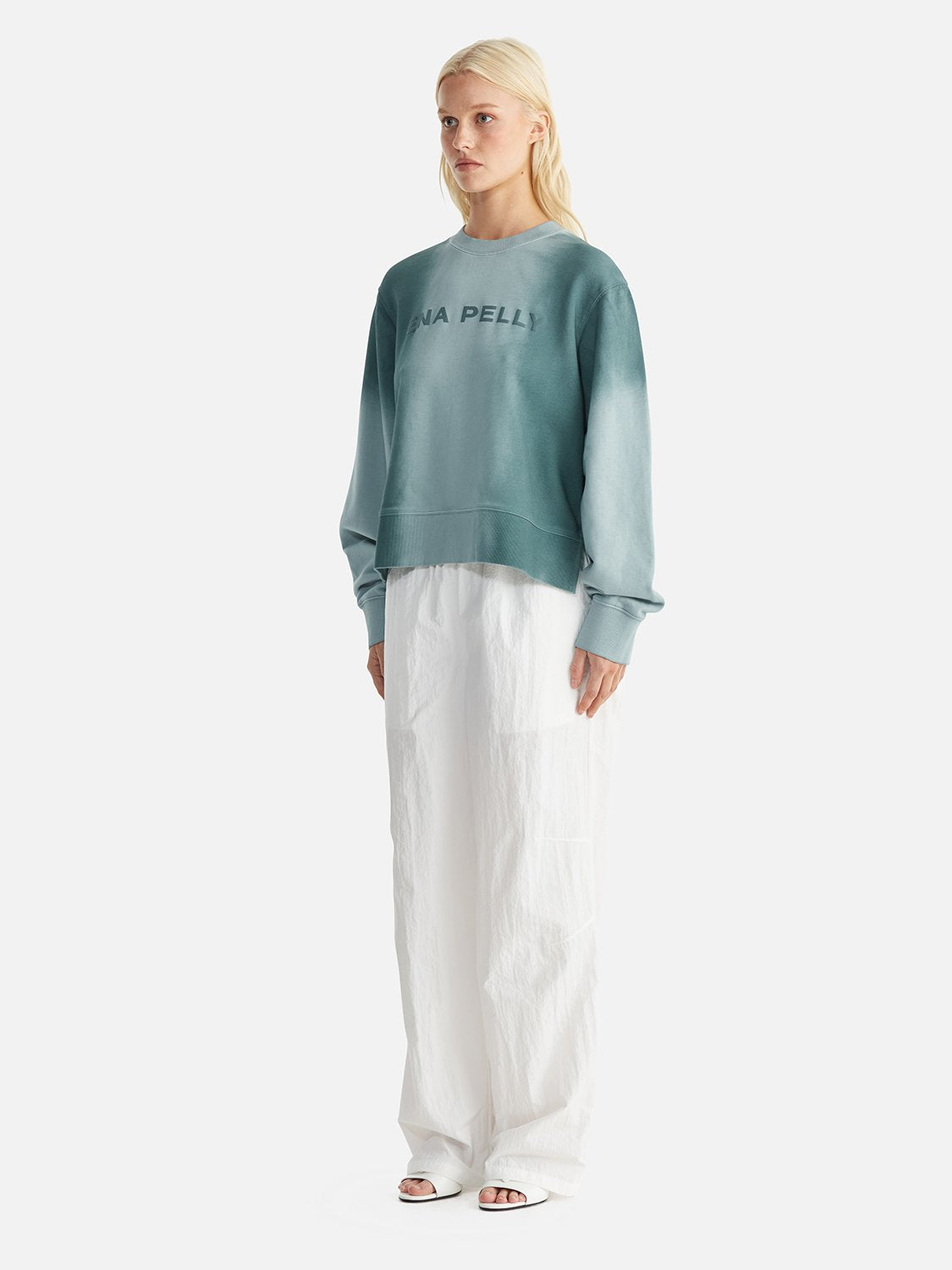 Remi Relaxed Sweater Ombre | Mist/Teal