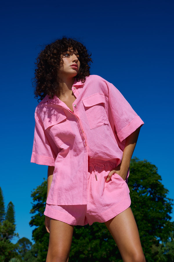 Juniper Shirt | Coral Pink