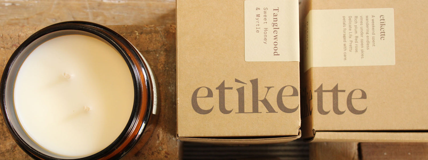 Etikette candles Moss and Wild
