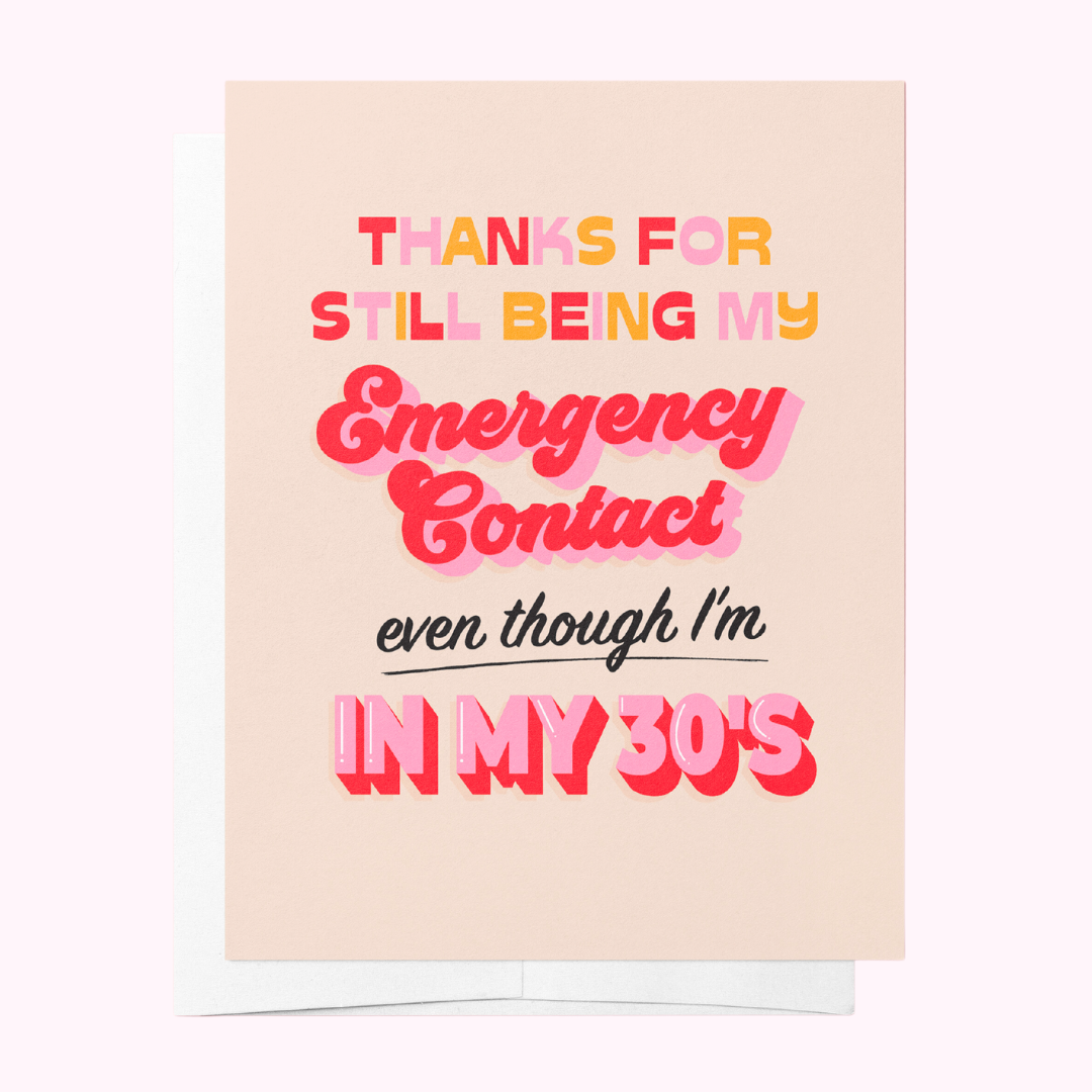 Emergency Contact Greeting Card