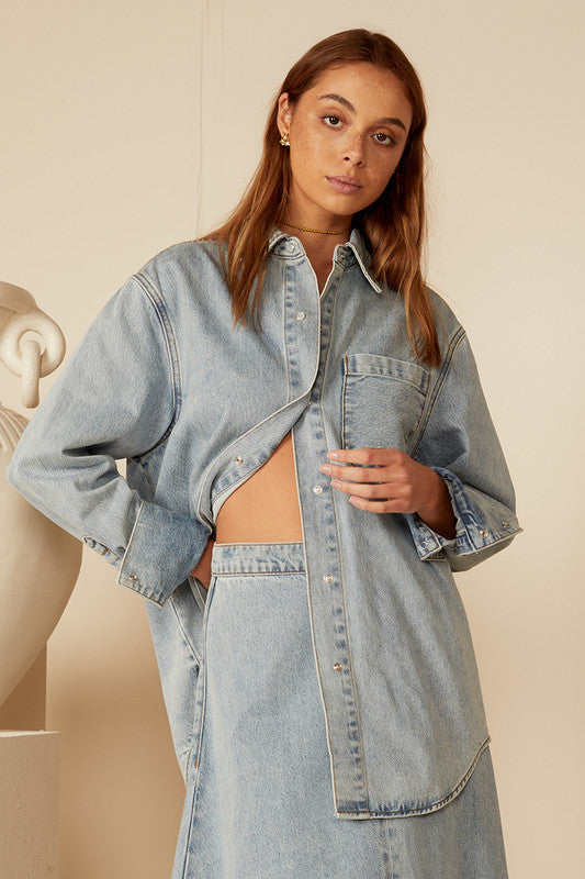 Classic Easy Fit Shirt | Ice Blue