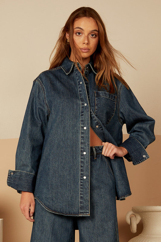 Classic Easy Fit Shirt | Dark Blue