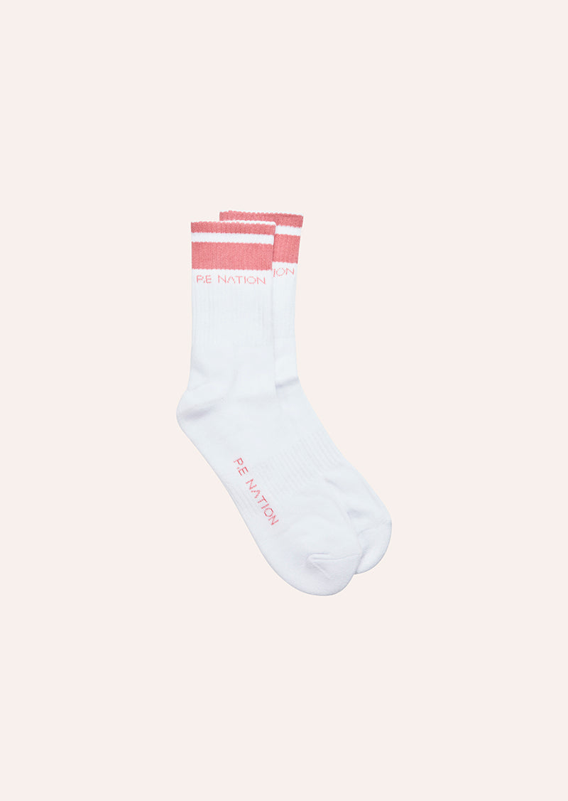 Homage Sock | Optic White/Dusty Pink
