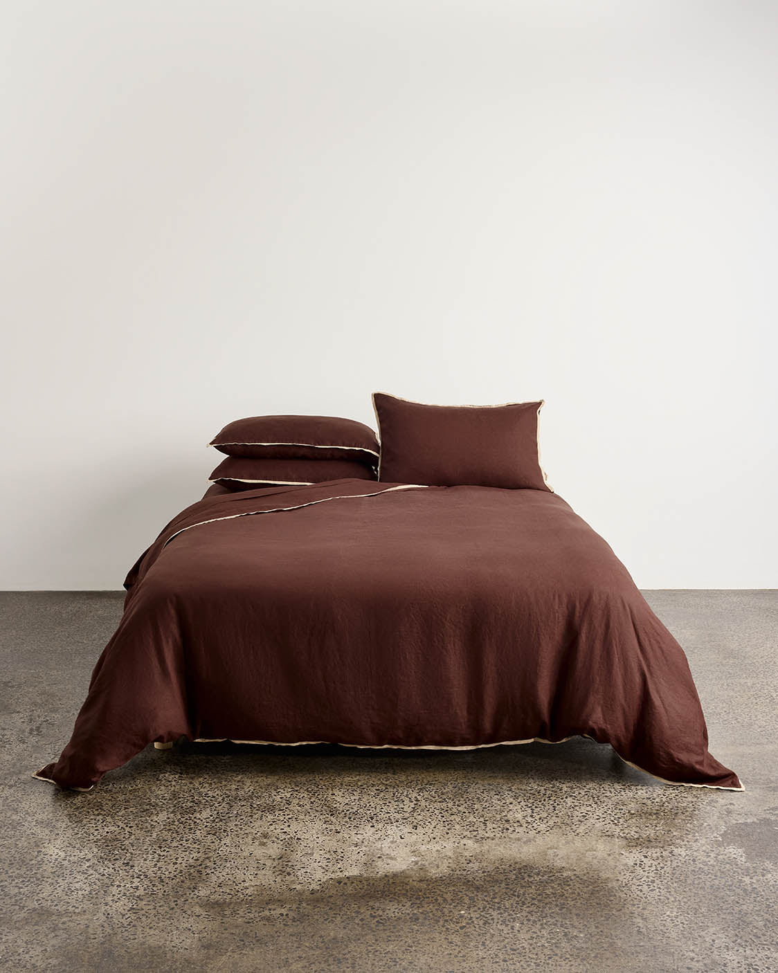 Linen Quilt Cover | Brown Sugar