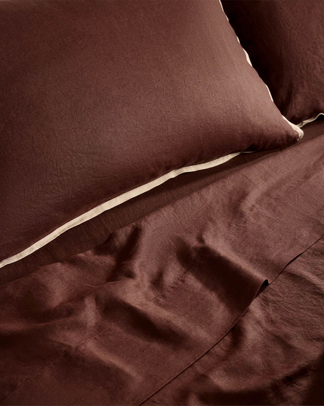 Linen Flat Sheet | Brown Sugar