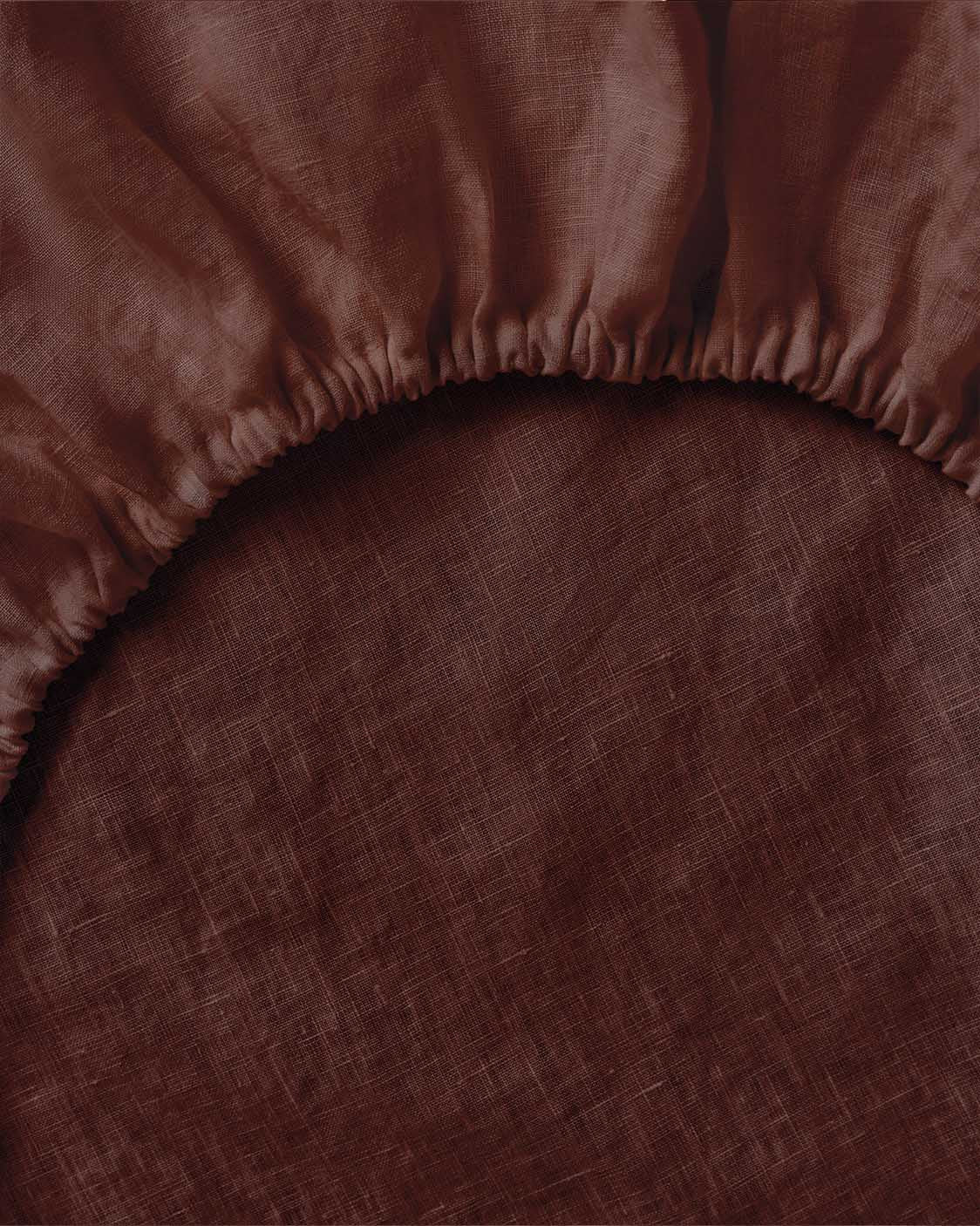 Linen Fitted Sheet | Brown Sugar