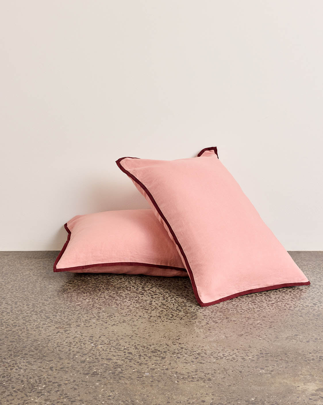 Linen Pillowcase Pair | Rhubarb