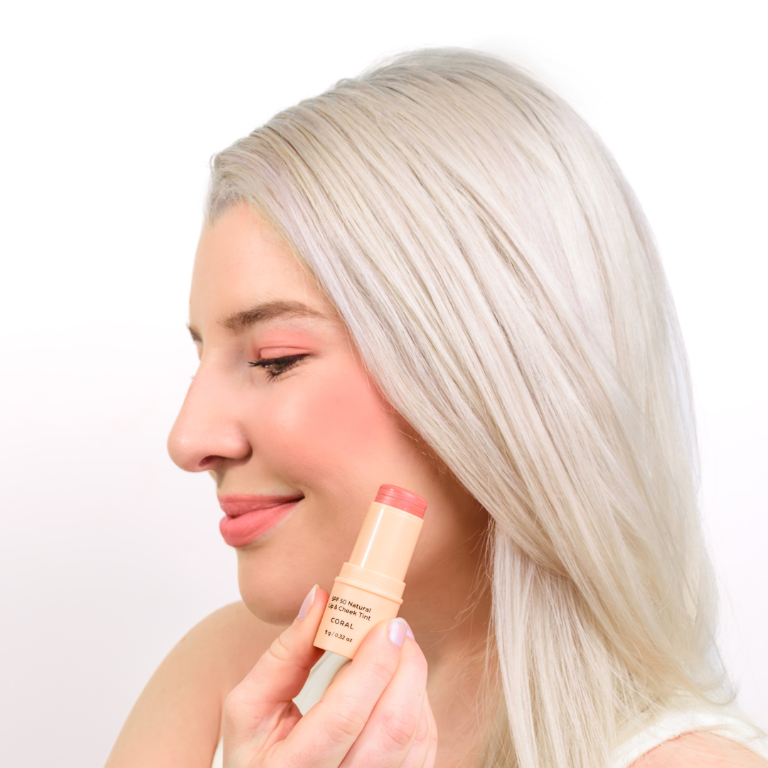 SPF 50 Natural Lip & Cheek Tint | Coral