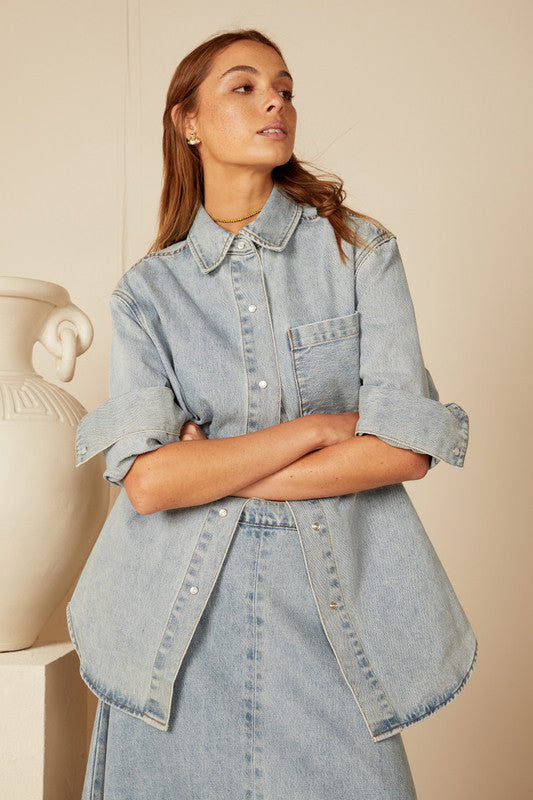 Classic Easy Fit Shirt | Ice Blue
