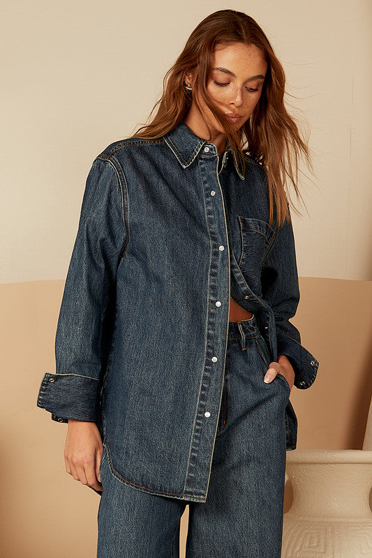 Classic Easy Fit Shirt | Dark Blue