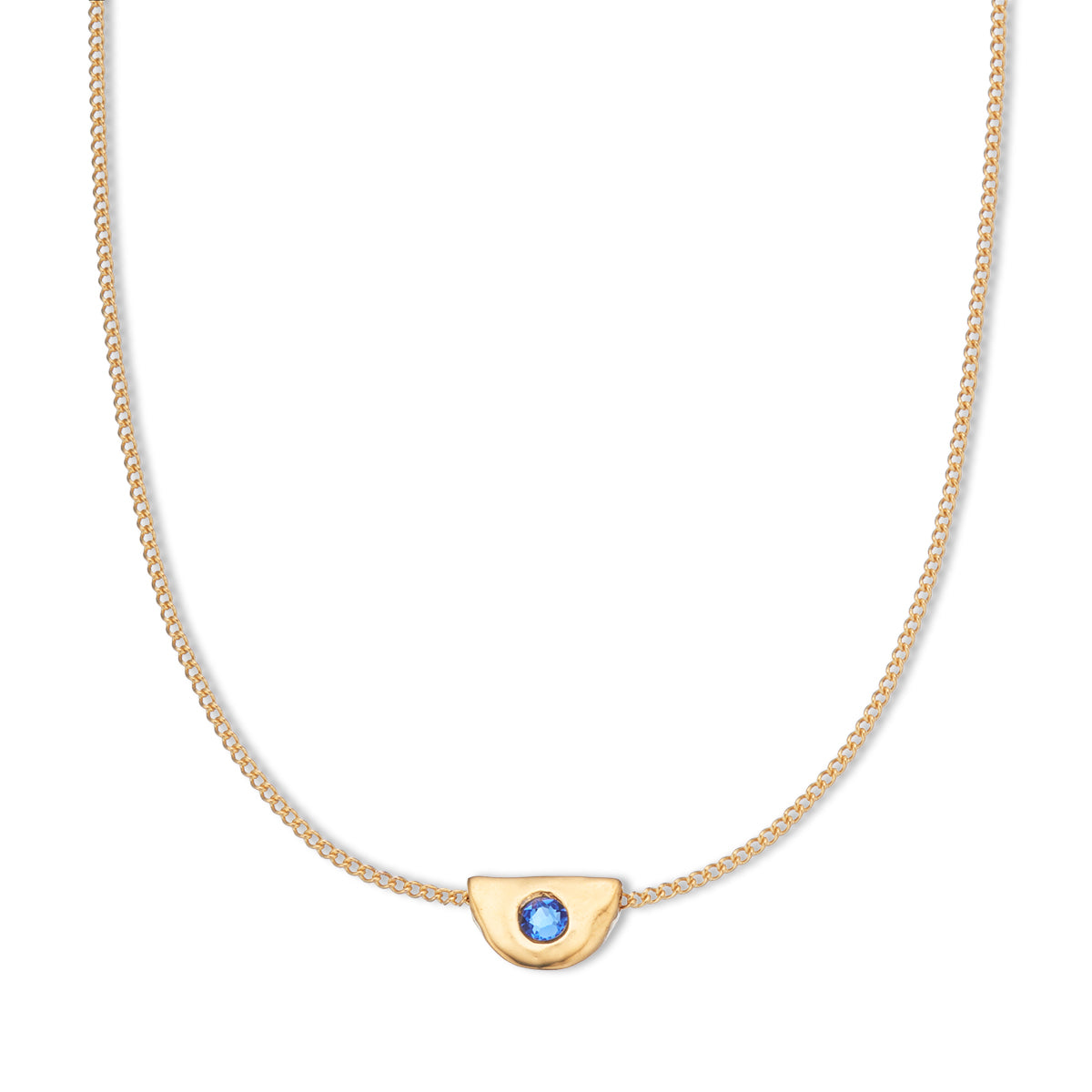 September Sapphire Birthstone Necklace