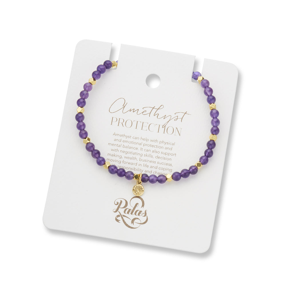 Aura of Gold Gem Bracelet | Amethyst