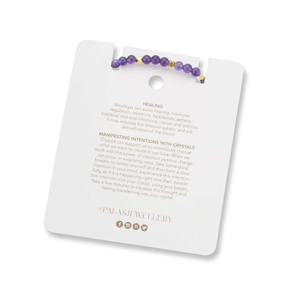 Aura of Gold Gem Bracelet | Amethyst