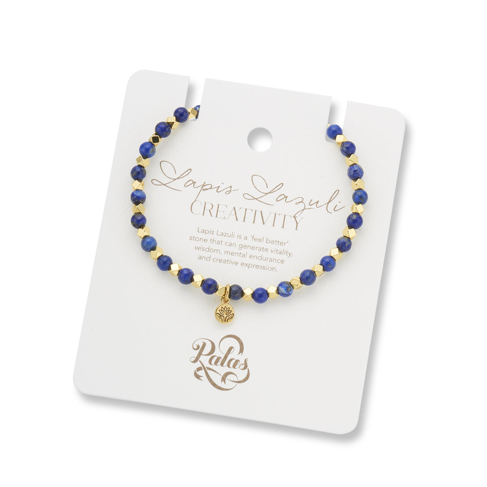 Aura of Gold Gem Bracelet | Lapis Lazuli