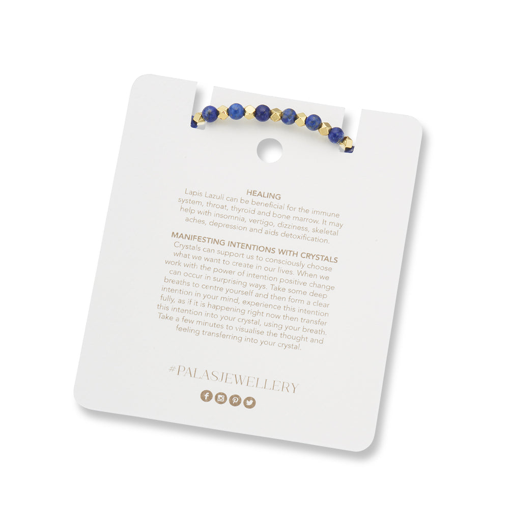 Aura of Gold Gem Bracelet | Lapis Lazuli