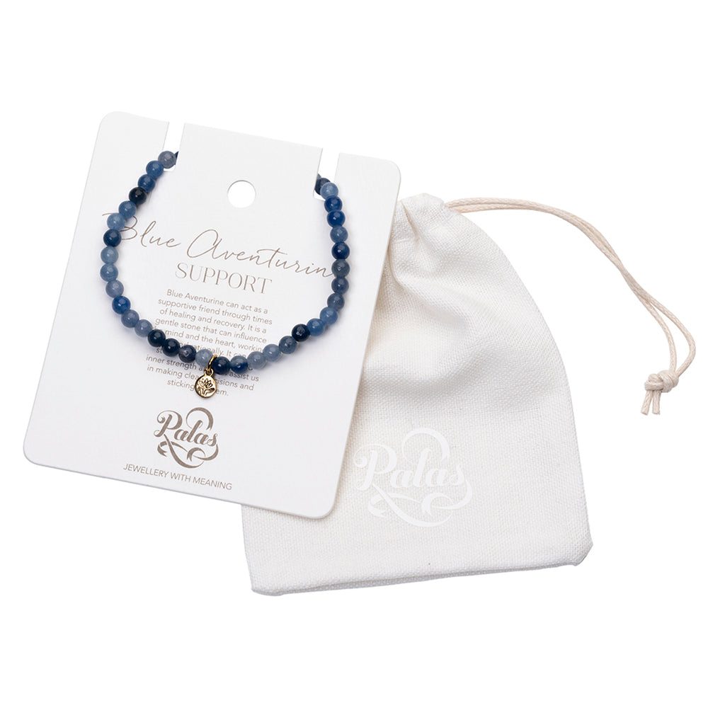 Support Healing Gem Bracelet | Blue Aventurine