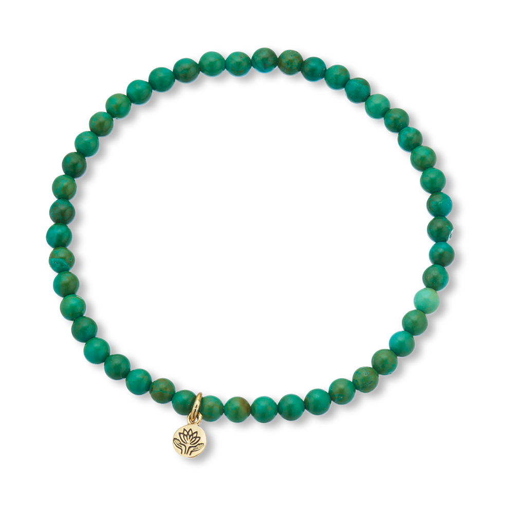 Happiness Healing Gem Bracelet | Green Howlite