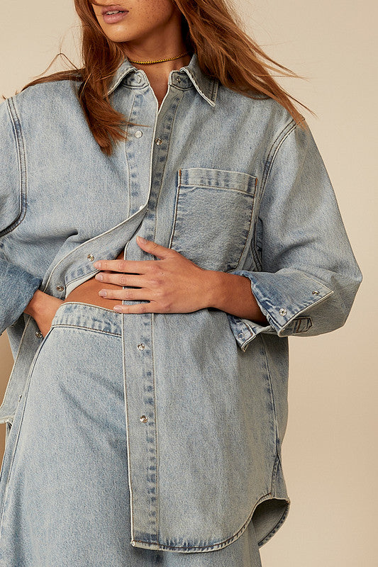 Classic Easy Fit Shirt | Ice Blue