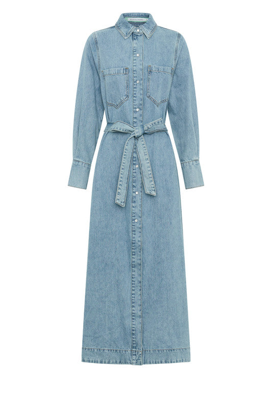Maxi Shirt Dress | Ice Blue