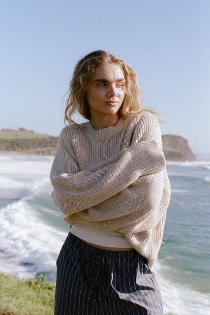 Solene Sweater | Cream & Sand