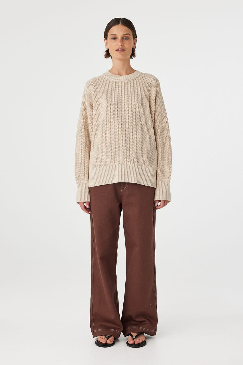 Solene Sweater | Cream & Sand