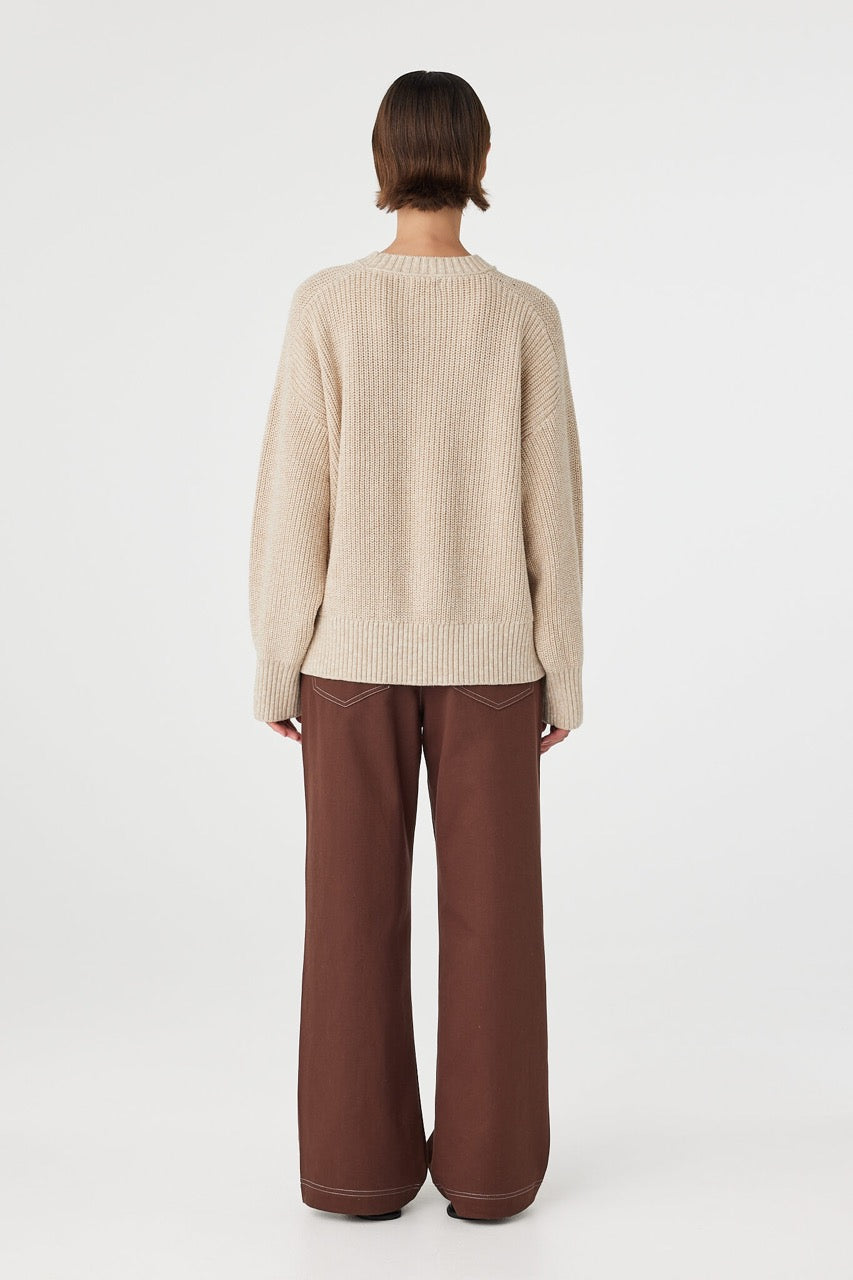 Solene Sweater | Cream & Sand