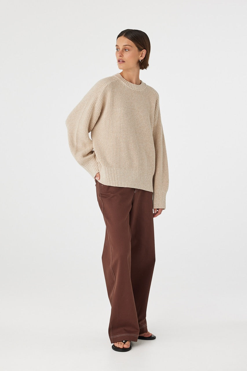 Solene Sweater | Cream & Sand
