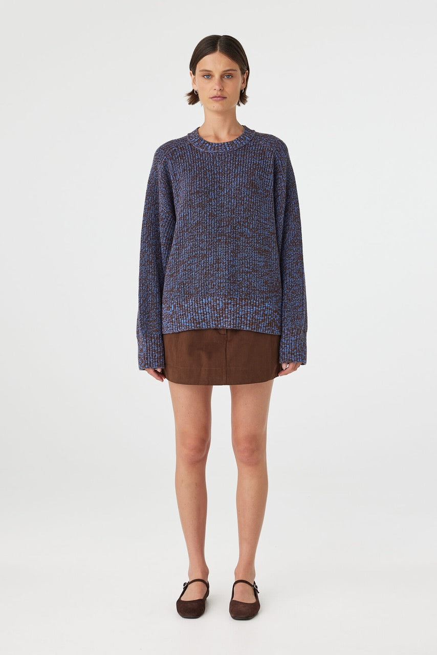 Solene Sweater | Chocolate & Royal Multi