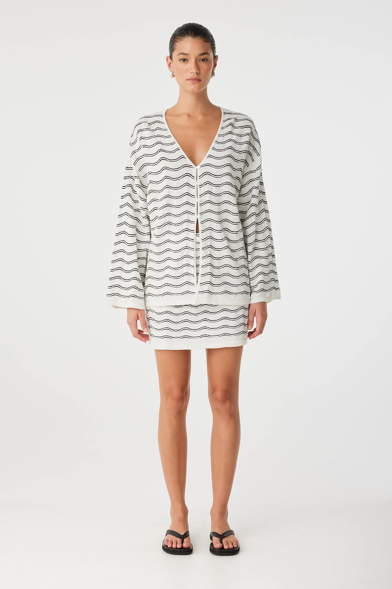Onda Mini Skirt | Cream Wave