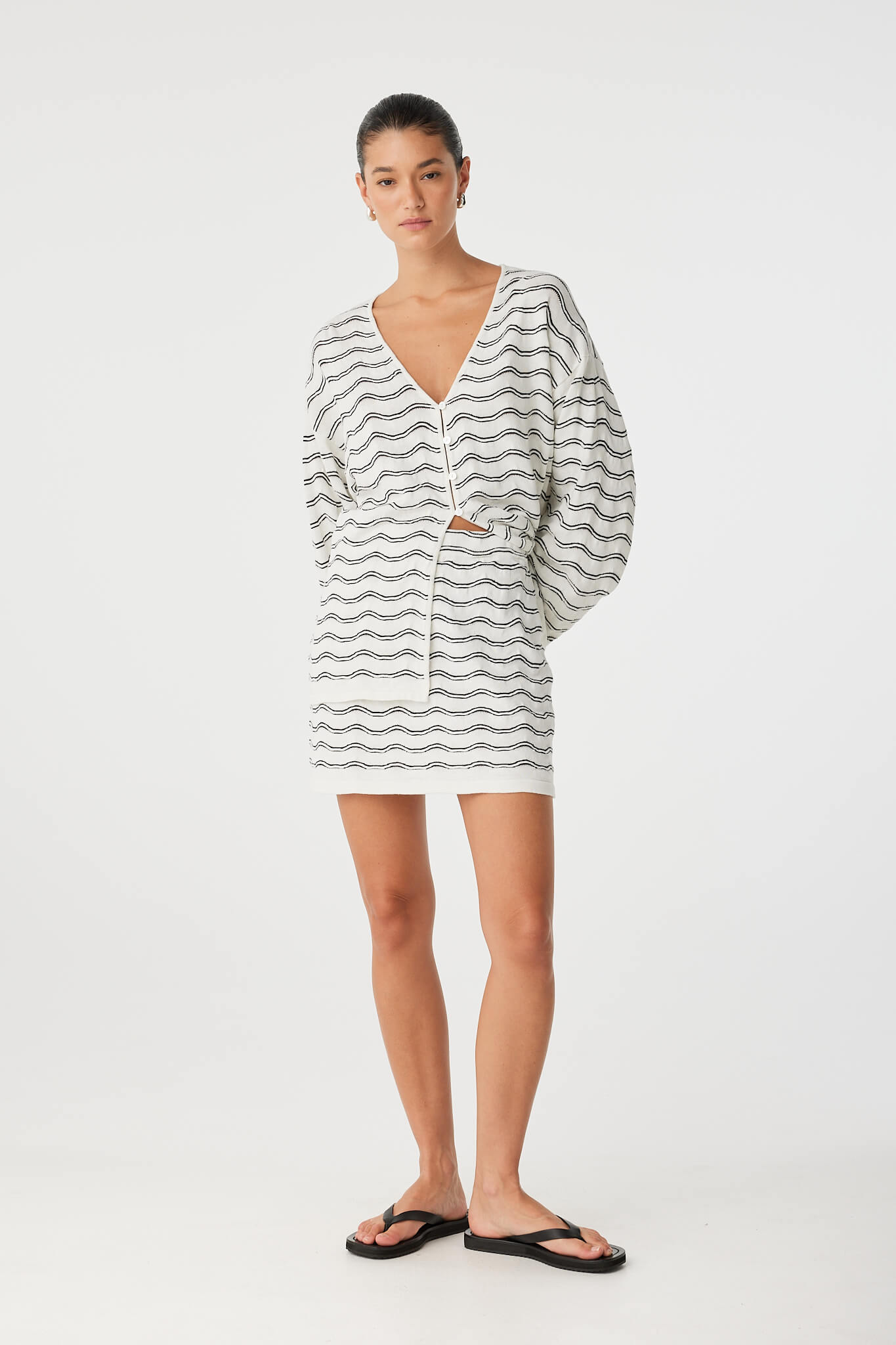 Onda Mini Skirt | Cream Wave