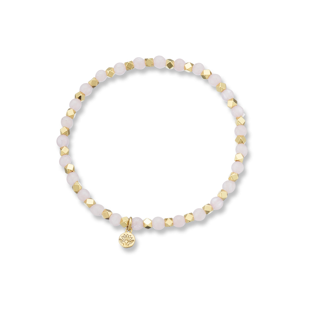 Aura of Gold Gem Bracelet | Rose Quartz