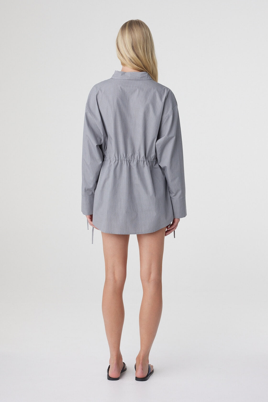 Sia Shirt | Muted Blue Check