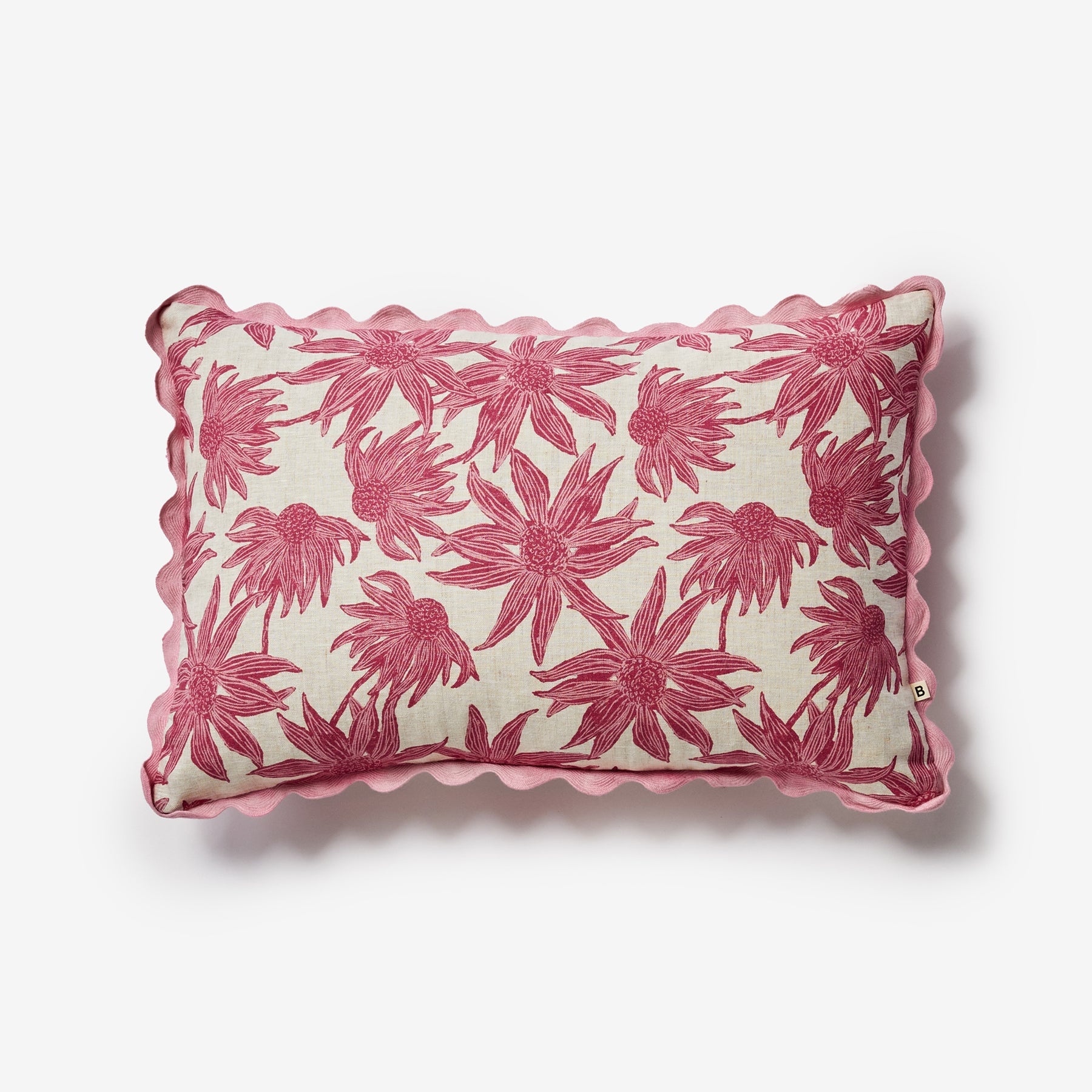 Flannel Flower Pink Cushion 60x40cm