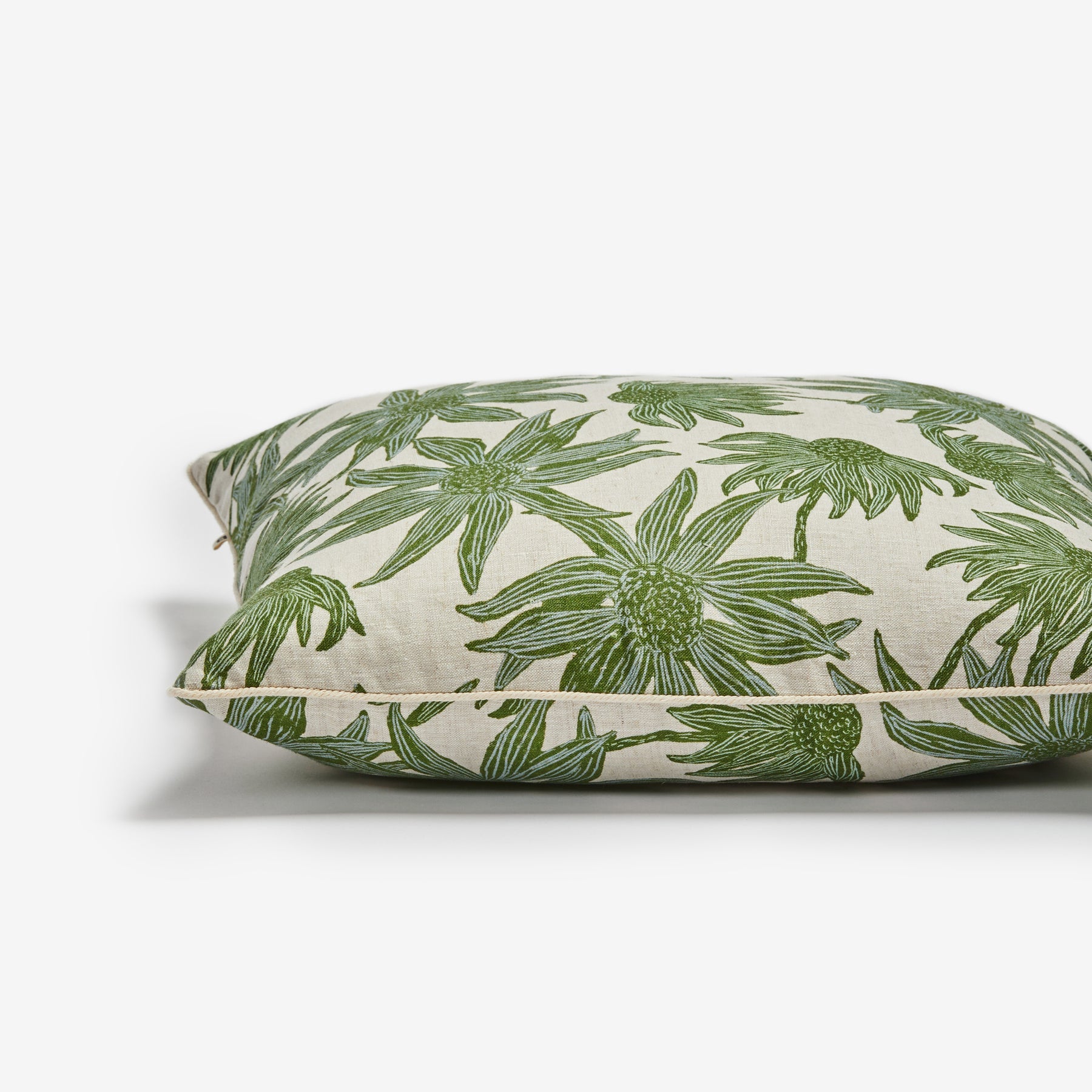 Flannel Flower Khaki Cushion 50x50cm