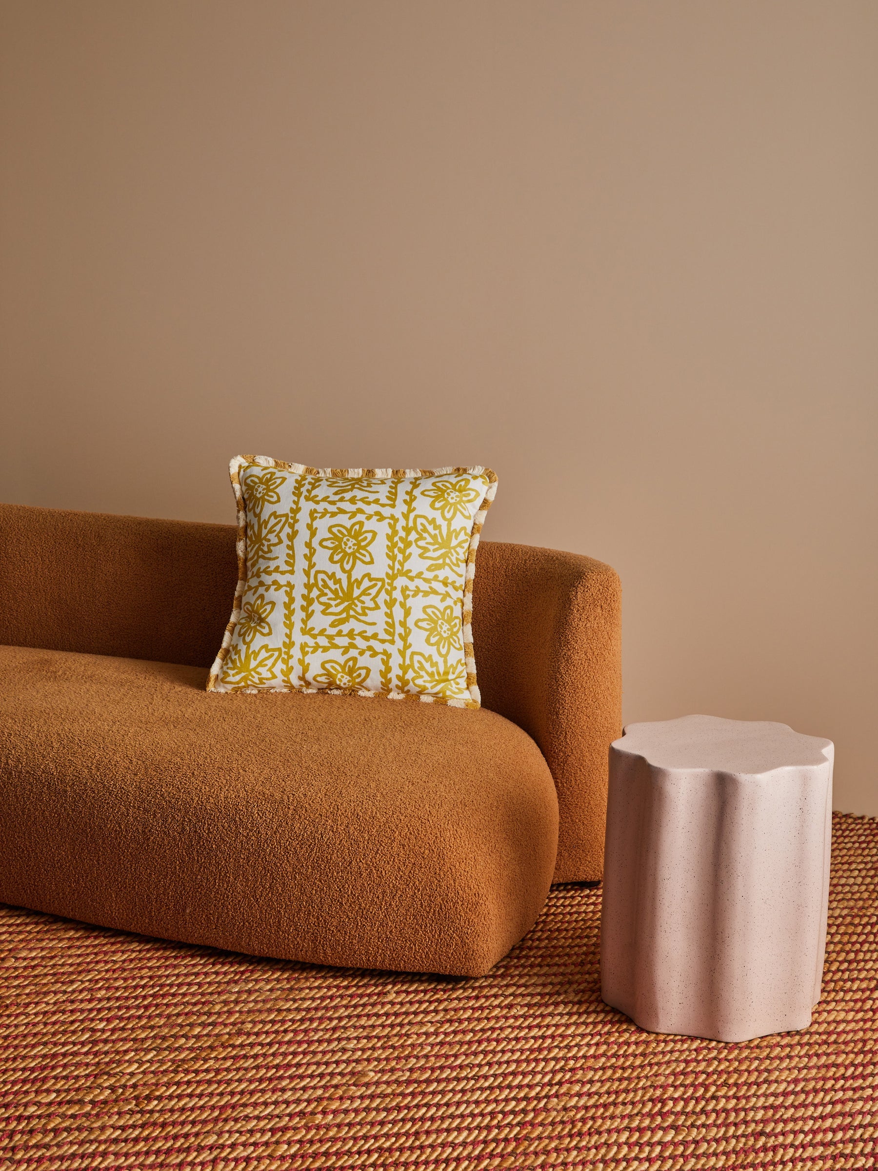 Daisy Yellow Cushion 50cm