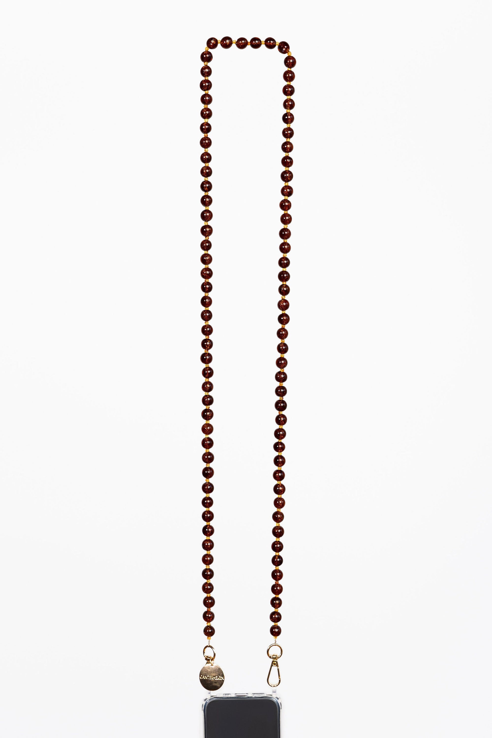 Frida | Amber Glass Beaded Phone Chain