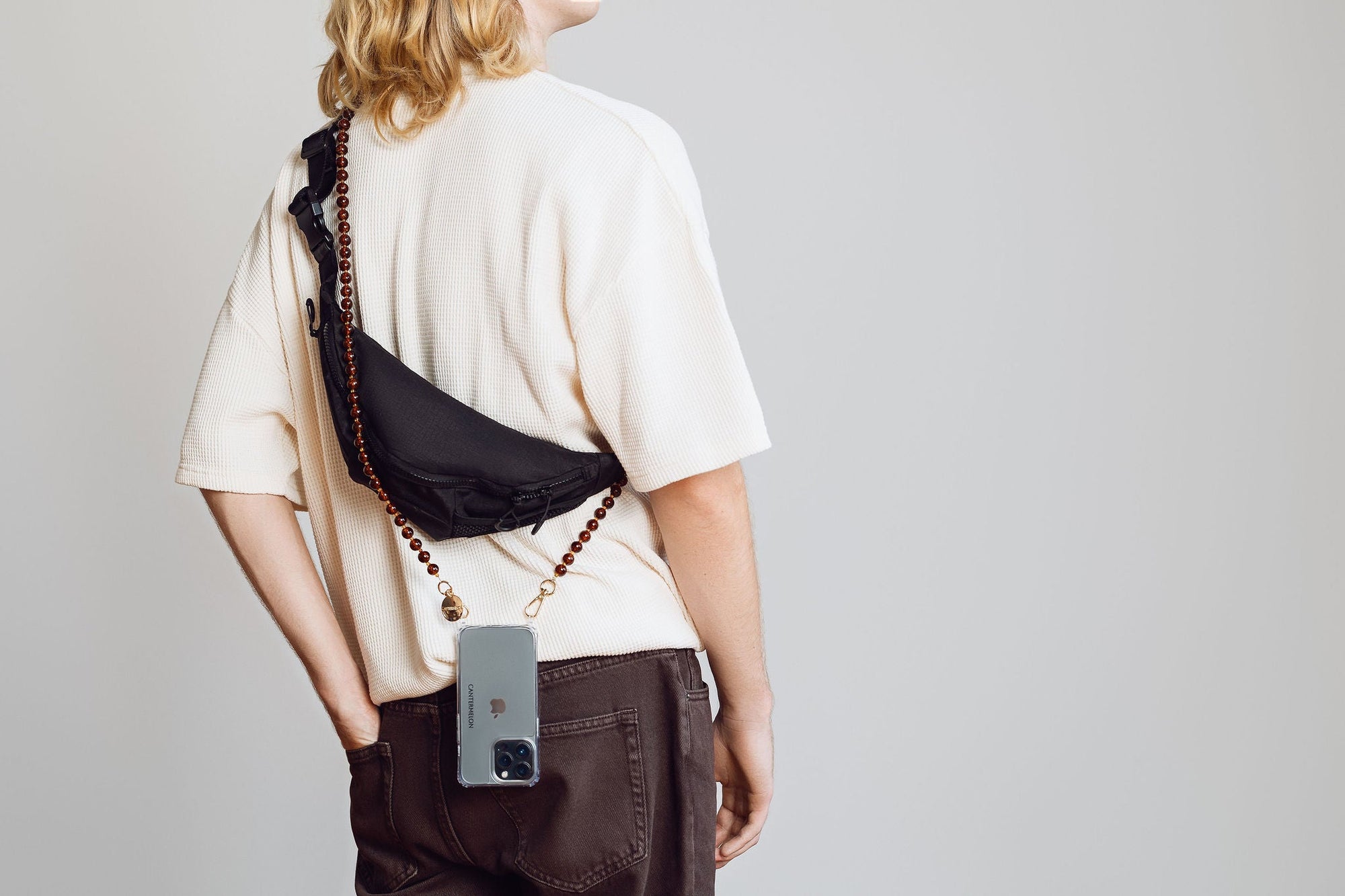 Frida | Amber Glass Beaded Phone Chain