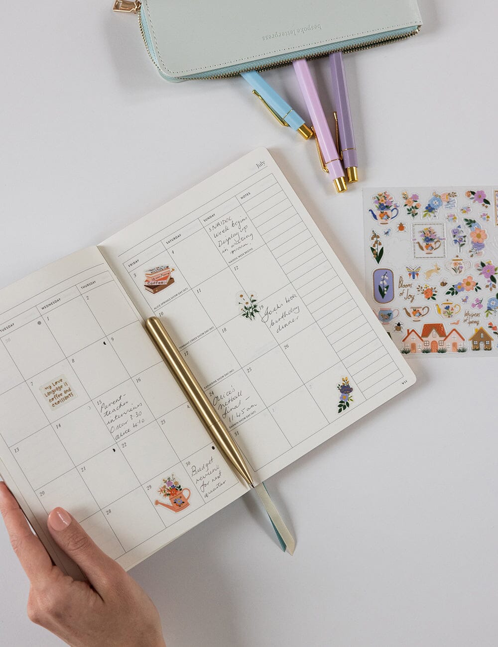 2026 Weekly Planner Notebook | Ivory Garden