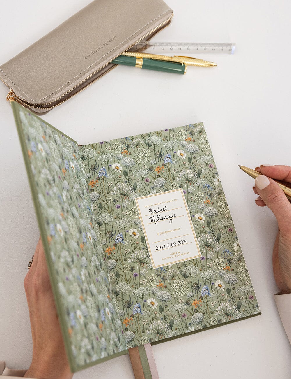 2027 Petite Vertical Planner | Laurel Green