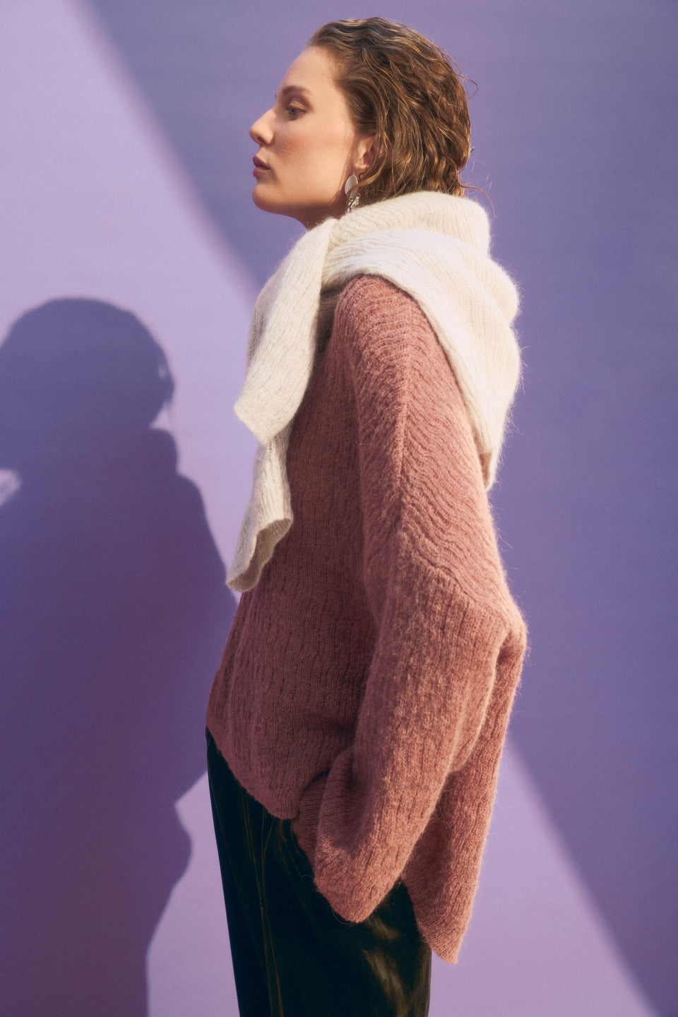 Agna Pattern Sweater | Rosewood