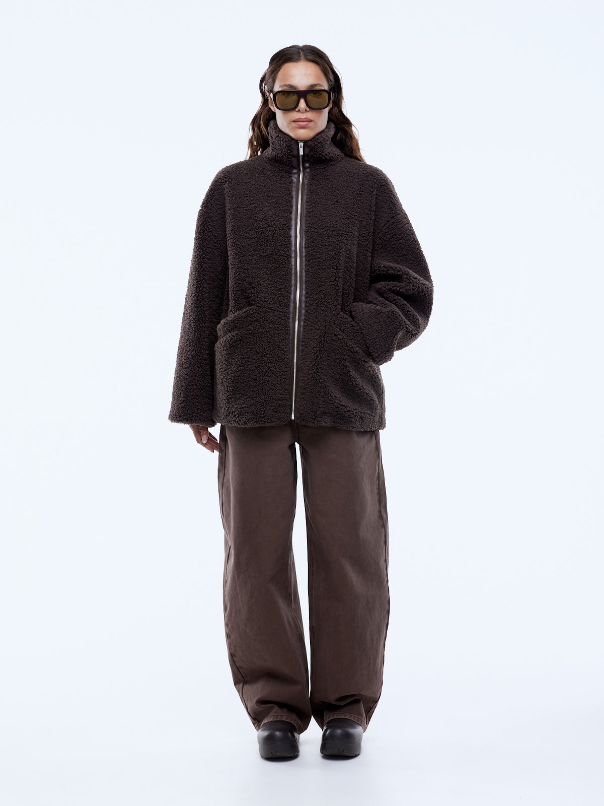 Jayla Teddy Jacket | Espresso