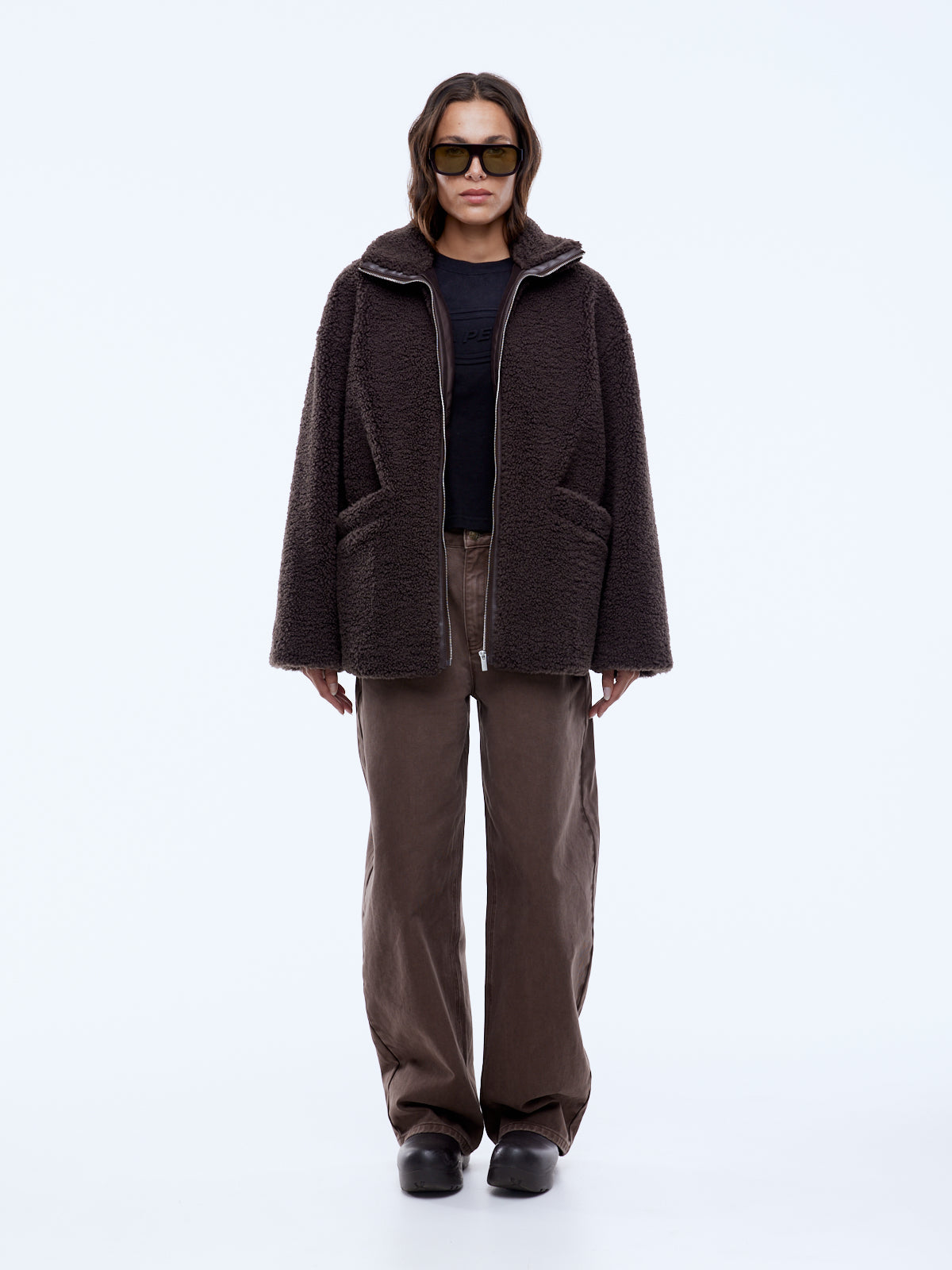 Jayla Teddy Jacket | Espresso