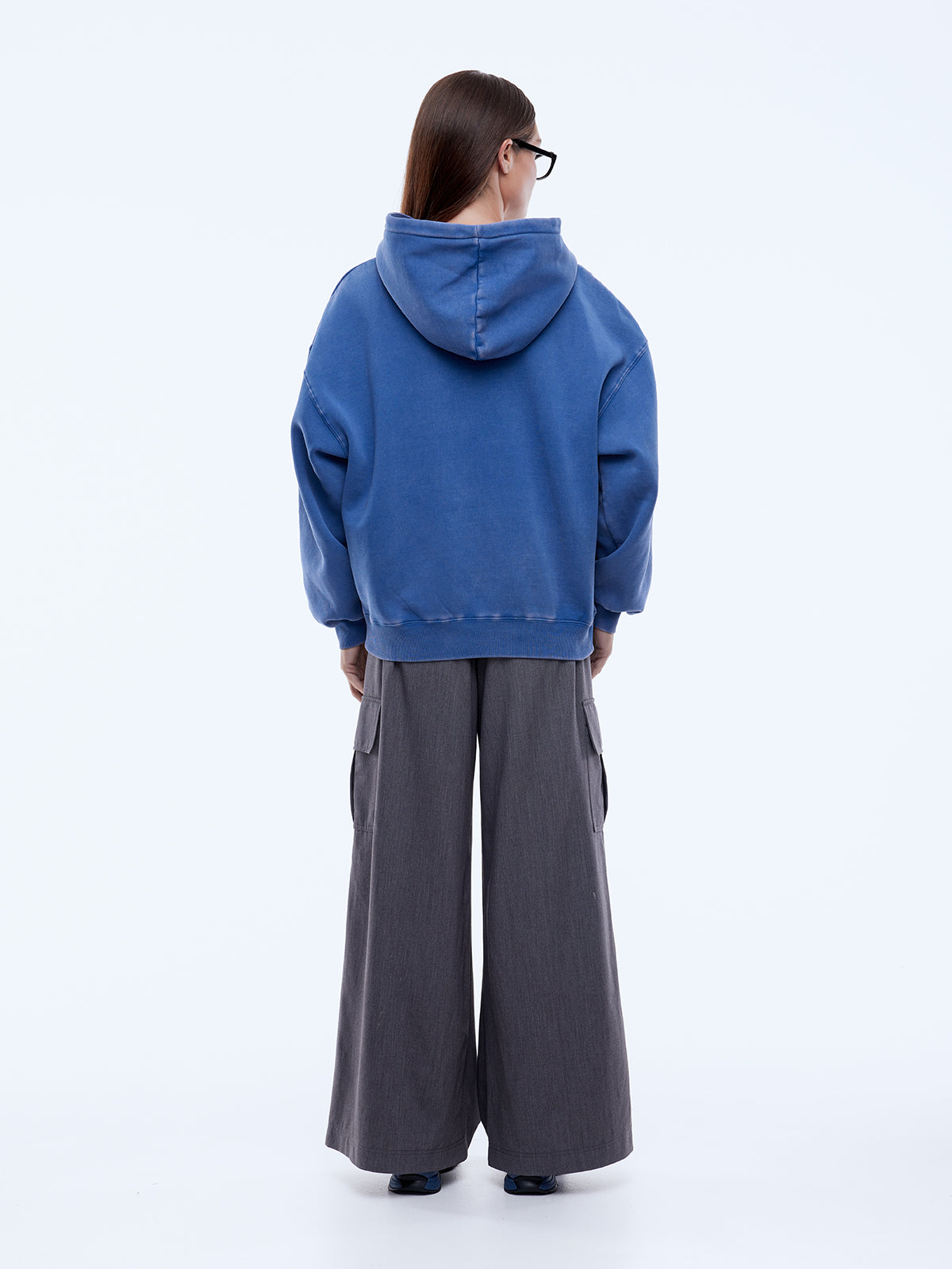 Varsity Hoodie | Washed Indigo