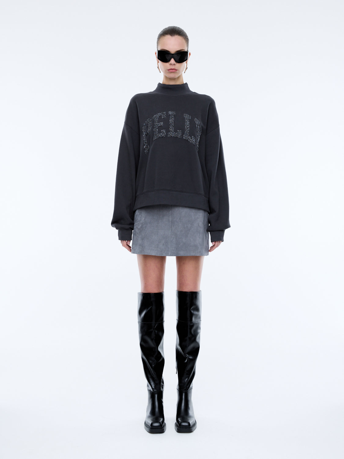 Glitter Collegiate Sweatshirt