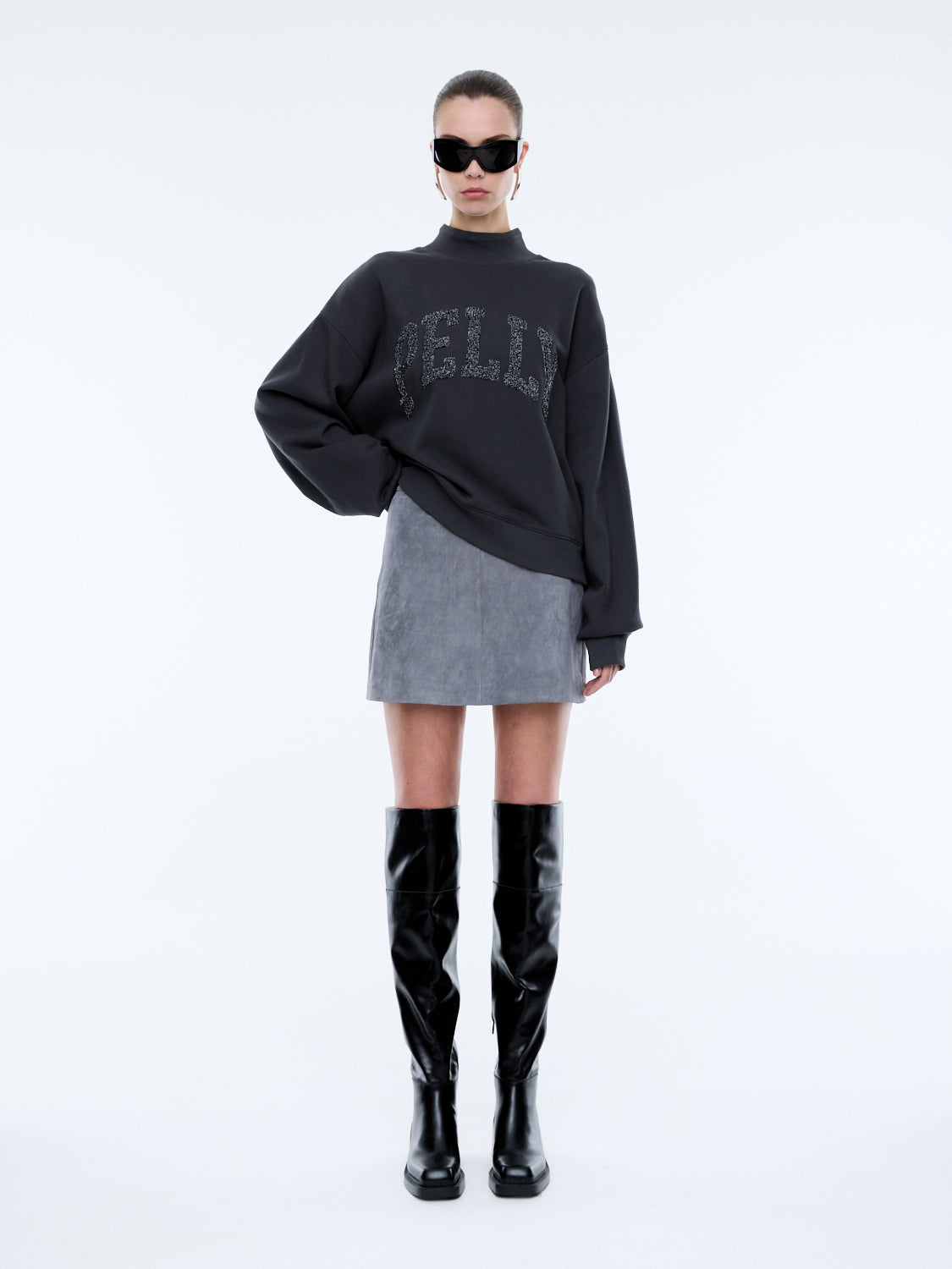 Glitter Collegiate Sweatshirt