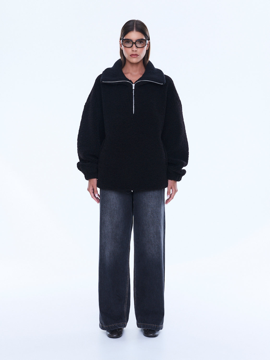 Winnie Qtr Zip | Black