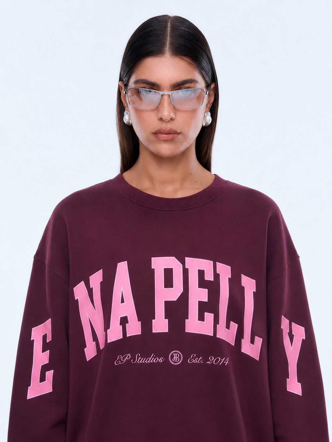 Mila Oversized Sweater | Deep Cherry Red