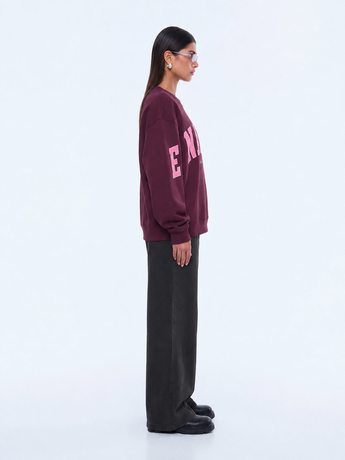 Mila Oversized Sweater | Deep Cherry Red